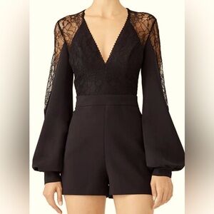 ALEXIS black lace romper
